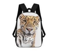 sinyumoney Jaguar Selfie Children's Backpacks School 3D Printed Bag Bookbag for Kids Travel Rucksacks Boy Girl Book Bags Kids School Bag 17inch