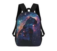 sinyumoney Jaguar Silhouette Galaxy Children's Backpacks 17inch School Backpack 3D Printed Bag Bookbag for Kids Travel Rucksacks Boy Girl Book Bags Kids School Bag
