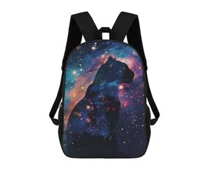 sinyumoney Jaguar Silhouette Galaxy Children's Backpacks 17inch School Backpack 3D Printed Bag Bookbag for Kids Travel Rucksacks Boy Girl Book Bags Kids School Bag