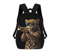sinyumoney Jaguar Trumpet Backpack Kids School Bag Boys Cartoon 3D Print Students Schoolbag Laptop Daypack for Boys Girls 17inch