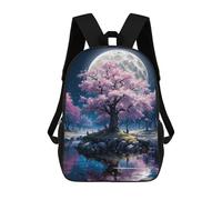 sinyumoney Japan Cherry Blossom Backpack School Bag Lightweight Airport College Students Back Pack for Men, Women & Teenage Boys 17inch
