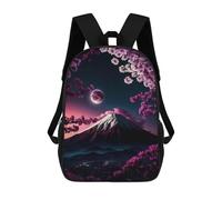 sinyumoney Japan Cherry Blossom Mount Backpack School Bag Large Water Resistant Laptop Backpack for School/Work/Travel 17inch