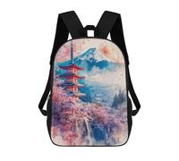 sinyumoney Japan Fuji Watercolor Daypack Casual Backpacks School Bag For Girls Boys High College Teenagers Rucksack Men Women Travel Laptop Rucksack College Bookbag 17inch
