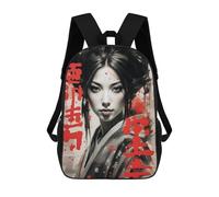 sinyumoney Japan Geisha Girl Backpack 3D Print Kids Bag Elementary Students Daypack Lightweight School Bag for Children Girls Boys Nursery Lunch Pack 17inch
