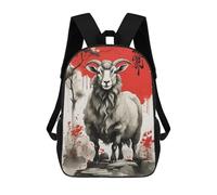 sinyumoney Japan Ink Art Sheep Children's Backpacks School Backpack 3D Printed for Kids Travel Rucksacks Book Bags Kids 17inch School Bag