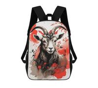 sinyumoney Japan Ink Goat Zodia School Backpack Work Business College School for School/Work/Travel 17inch