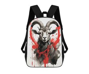 sinyumoney Japan Ink Stroke Goat School Backpack Daypacks Business Backpack Water Resistant Bookbag for Campus Outdoor Travel Sports 17inch