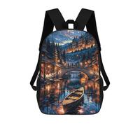 sinyumoney Japan Landscape Night Backpack School Bag Lightweight Airport College Students Back Pack for Men, Women & Teenage Boys 17inch