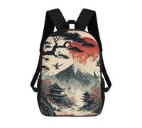 sinyumoney Japan Landscape Vintage Backpack School Lightweight Schoolbag Dayback Bookbag College for Men/Women 17inch