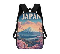 sinyumoney Japan Landscape with Mount Fuji Rucksack Secondary Causal Travel High School Bags for Boys/Girls/Teenagers 17inch