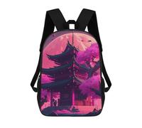 sinyumoney Japan Natural Beauty Children's Backpacks School Backpack 3D Printed for Kids Travel Rucksacks Book Bags Kids 17inch School Bag