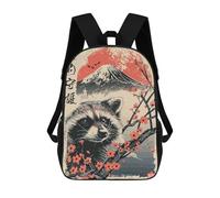sinyumoney Japan Nature Cute Raccoon School Backpack Business Laptop Rucksack Bag Unisex Casual Daypack for Men, Women & Teenage Boys 17inch