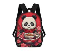sinyumoney Japan Panda Ramen Ruby Art Children's School Backpack 3D Printed for Kids Travel Rucksacks Book Bags Kids School Bag 17inch
