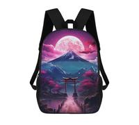 sinyumoney Japan Torri Gate Night Children's Backpacks School Backpack 3D Printed Backpack for Kids Travel Rucksacks Book Bags Kids School Bag 17inch
