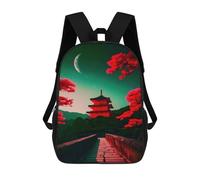 sinyumoney Japan View Castle School Bags Computer Rucksack for School/Work/Travel for Girls Boys Teenage 17inch