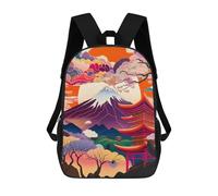sinyumoney Japanese Abstract Colorful Backpack School Bag Rucksack Casual Daypacks School Work Travel Bag for Men, Women & Teenage Boys 17inch