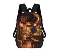 sinyumoney Japanese Bar Interior-2 School Backpack Fashion Stationery Backpack Waterproof Casual Daypacks for Camping Outdoor Adventures And Daily Travel 17inch