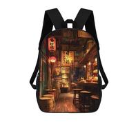 sinyumoney Japanese Bar Interior Backpack School Bag Daypacks Business Backpack Water Resistant Bookbag for Girls Boys Teenage 17inch