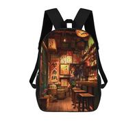 sinyumoney Japanese Bar Interior Decor Backpack School Bag High Secondary School Bags Casual Backpack for Teenage Girls Boys Women Men 17inch