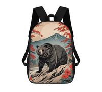 sinyumoney Japanese Bear Mountain Rucksack Rucksack Casual Daypacks School Work Travel Bag for Camping Outdoor Adventures And Daily Travel 17inch