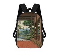 sinyumoney Japanese Calm Place Backpack School Bag Water Resistant School Bag Business Backpack - Perfect for Travel, Work And Daily Use 17inch