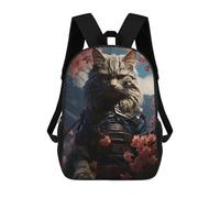 sinyumoney Japanese Cat Portrait School Bag Backpack Teen Schoolbag 3D Printing Adjustable Schoolbag Fashion Pocket Bag for Kids Boys Girls Students And Teenagers Fans 17inch