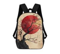 sinyumoney Japanese Cherry Blossom Art Print School Bags Computer Rucksack for School/Work/Travel for Camping Outdoor Adventures And Daily Travel 17inch