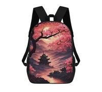 sinyumoney Japanese Cherry Blossom School Bags Water Resistant Travel Backpack Computer Bag for School/Work/Travel 17inch