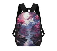 sinyumoney Japanese Cherry Blossoms School Backpack Water Resistant Computer Rucksack for Campus Outdoor Travel Sports 17inch