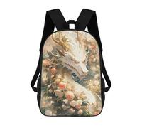 sinyumoney Japanese Dragon Anime Art School Backpack Lightweight Airport College Students Back Pack for Teenage Girls Boys Women Men 17inch