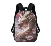 sinyumoney Japanese Dragon Painting School Backpack Water Resistant Travel Backpack Computer Bag for School/Work/Travel 17inch