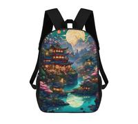 sinyumoney Japanese Fantasy 03 Backpack School Bag Water Resistant Travel Backpack Computer Bag for Girls Boys Teenage 17inch
