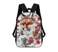 sinyumoney Japanese Fox Tattoo School Backpack Large Water Resistant Laptop Backpack for Teenage Girls Boys Women Men 17inch