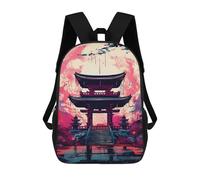 sinyumoney Japanese Gate Anime Rucksack Daypacks Business Backpack Water Resistant Bookbag for Men/Women 17inch