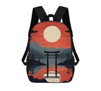 sinyumoney Japanese Gate Backpack School Bag Backpack For Girls Boys Backpacks Large Capacity Kids Backpack Lightweight School Bags For Kids Students 17inch