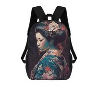 sinyumoney Japanese Geisha School Bags Water Resistant School Bag Business Backpack for Campus Outdoor Travel Sports 17inch