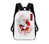 sinyumoney Japanese Heron Backpack School Bag Backpack For Girls Boys Backpacks Large Capacity Kids Backpack Lightweight School Bags For Kids Students 17inch
