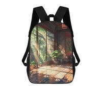 sinyumoney Japanese House in Forest Rucksack Daypacks Business Backpack Water Resistant Bookbag for Men/Women 17inch