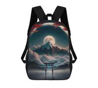 sinyumoney Japanese Iconic Kids Backpack, Kids School Bag 3D Printed School Backpacks for Boys And Teenager School Students 17inch