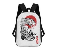 sinyumoney Japanese Kitsune Zen Fox School Backpack Large Water Resistant Laptop Backpack for Boys/Girls/Teenagers 17inch