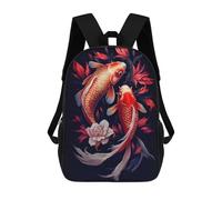 sinyumoney Japanese Koi Fish Backpack School Bag Work Business College School for Men/Women 17inch