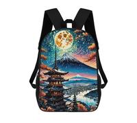 sinyumoney Japanese Landscape Backpack School Bag Secondary Causal Travel High School Bags for School/Work/Travel 17inch