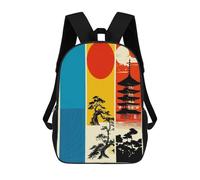 sinyumoney Japanese Landscape with Pagoda And Trees Backpack School Bag Large Water Resistant Laptop Backpack for Girls Boys Teenage 17inch