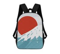 sinyumoney Japanese Minimal Mountain Rucksacks 3D Printed Children Backpacks Fashion Casual Daypack Cute Travel Bags Outdoor Casual Daypack for Boy And Girl 17inch