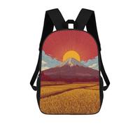 sinyumoney Japanese Mount Fuji Sunset Backpack School Large School Backpack for Boys for Teenage Girls Boys Women Men 17inch