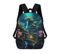 sinyumoney Japanese Nature Art School Backpack Water Resistant Computer Rucksack for Campus Outdoor Travel Sports 17inch