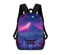sinyumoney Japanese Nature Backpack 3D Printed Children's School Backpack for Kids High Capacity Travel Rucksacks Book Bags Kids School Bag Back Pack 17inch