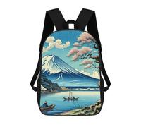 sinyumoney Japanese Nature Landscape Backpack School Large School Backpack for Boys - Perfect for Travel, Work And Daily Use 17inch