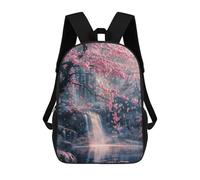 sinyumoney Japanese Nature Landscape Kids School Backpack 3D Printed Fashion School Bag Casual School Bag for Boys Elementary And Middle School Students 17inch