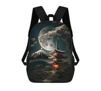 sinyumoney Japanese Night 01 Children's Backpacks School Backpack 3D Printed Backpack for Kids Travel Rucksacks Book Bags Kids School Bag 17inch